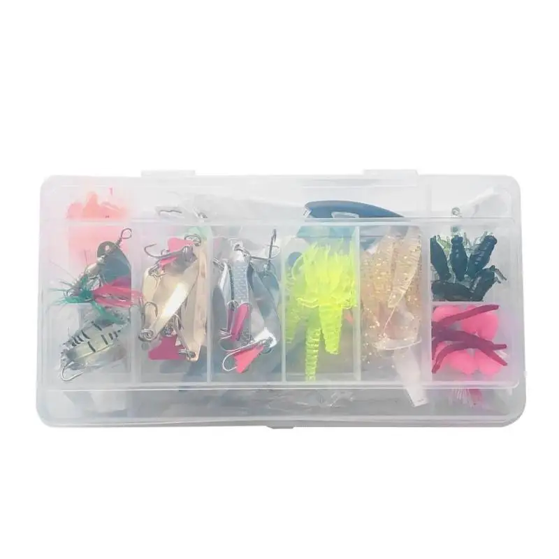  85pcs Full Swimming Layer Fishing Lures Set Spoon Hooks Fish Tongs Bait Kit Box Fishing Tackle Acce