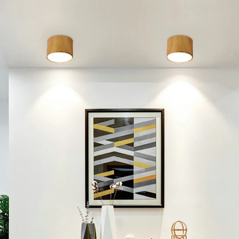 

Artpad Nordic Style LED Ceiling Down Light Wood Round Office Hotel Aisle Hallway Balcony 9W/12W/15W/18W Downlight Spot light