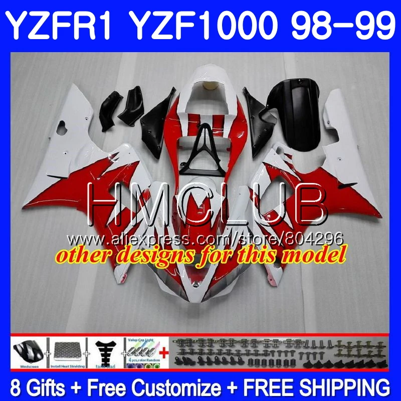 Обтекатели для YAMAHA YZF 1000 R 1 YZF1000 R1 98 99 Frame 107HM.8 YZFR1 оранжевые черные фотообтекатели