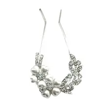 Шт. 1 шт. шпилька Сладкий хрустальный жемчуг U форма волос аксессуары и клипсы для волос головной убор для выпускного вечера День Рождения Вечеринка свадеб