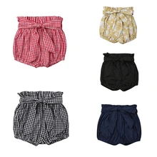 Летние повседневные штаны в горошек для новорожденных мальчиков и девочек, шорты, трусики-шаровары, 6 цветов