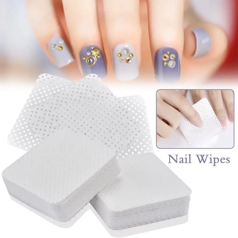 Салфетки для ногтей Nail Polish Remover очищающие салфетки сухой Ватные диски для ногтей для использования дома и в салоне, супер абсорбент и мягкая