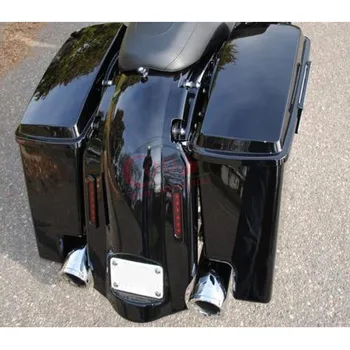 

Motorcycle 5"Stretched Extended Hard Saddlebags Saddle Bag Trunk Fit for Harley Touring Road King Street Electra 1993-2013