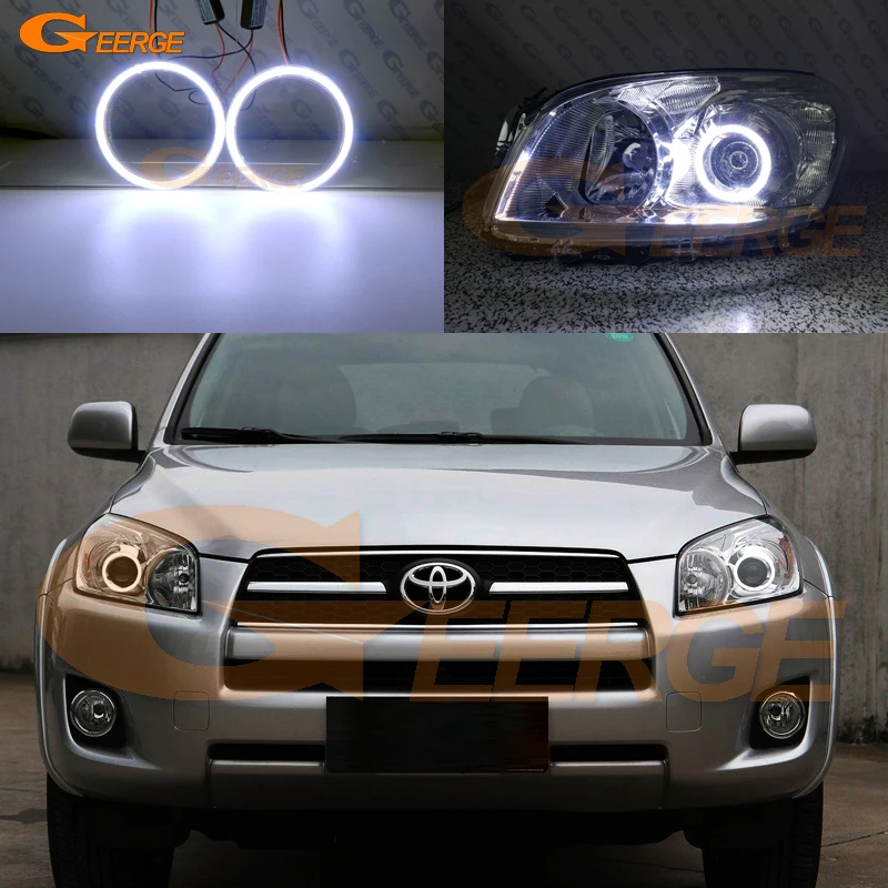 

For Toyota RAV4 2009 2010 2011 2012 PROJECTOR HEADLIGHT Excellent angel eyes Ultra bright illumination COB led angel eyes kit