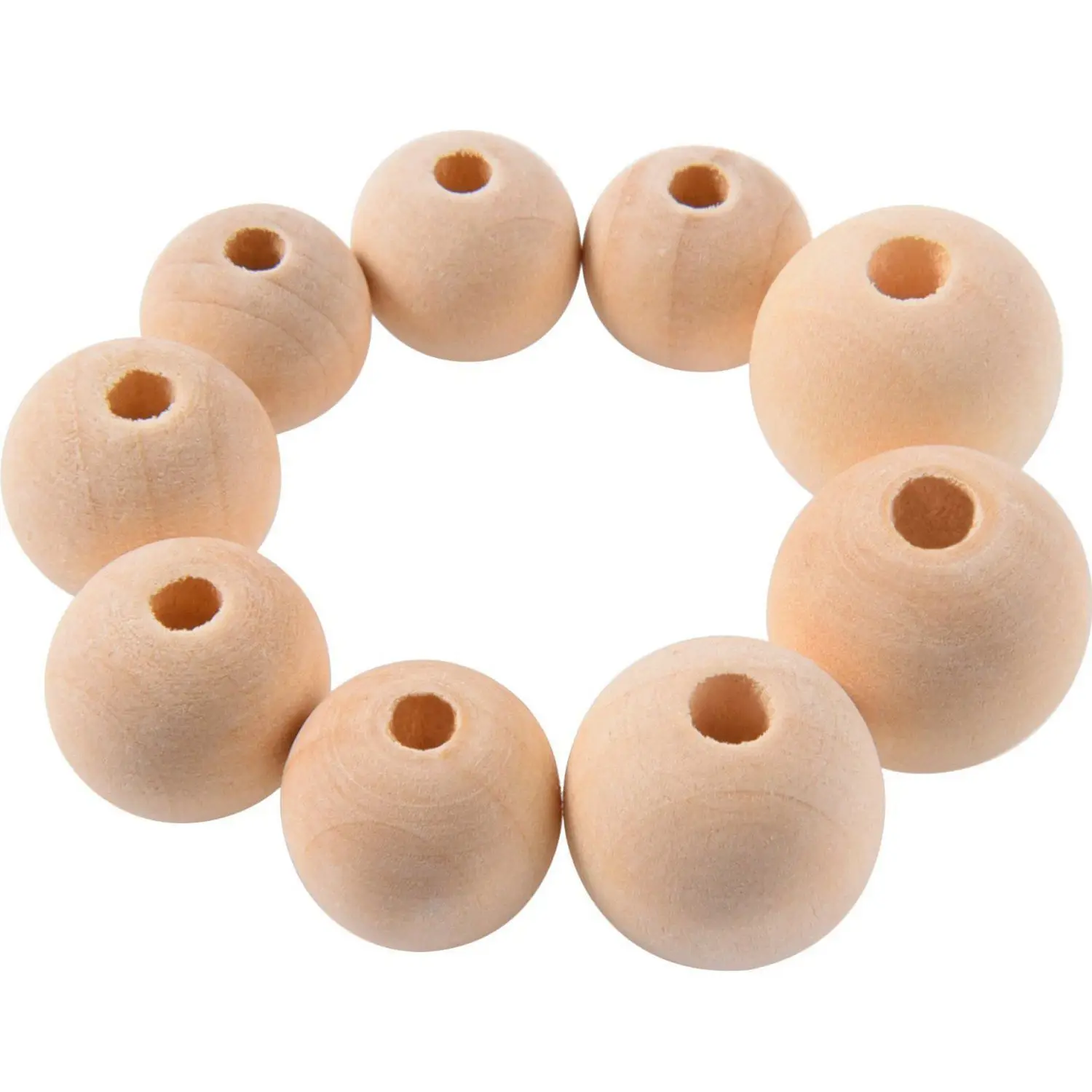 Natural Round Wood Beads Wood Spacer Beads Wooden Loose Beads, 300