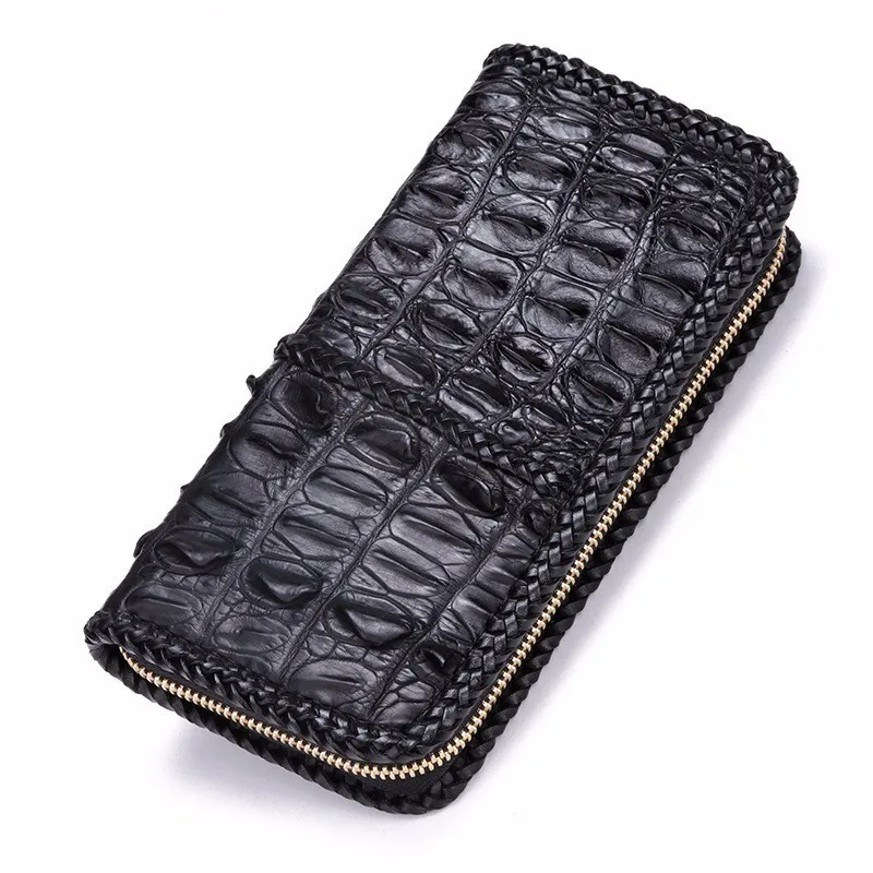 

real Crocodile PurseFashion Long Clutch Wallets men zipper real Crocodile Men's Purse Business Clutch bag
