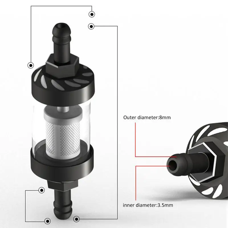 3 вида цветов Универсальный 9,8*2,8 см бензиновый газовый топливный фильтр очиститель для мотоцикла питбайк квадроцикл масляный газовый топливный фильтр