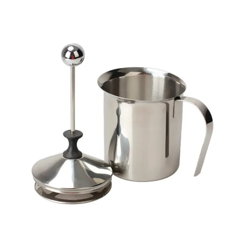 800 ML الحليب Frother كابتشينو كريمر رغوة مزدوجة شبكة Coffeeware الحليب أباريق الطعام المطبخ اكسسوارات Keukenhulpjes