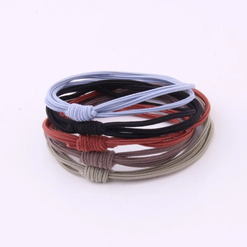 

Solid Hair Gums For Women Casual High Elasticity Three-piece Elastic Hair Bands For Girls Soft Hair Rope Ponytail Rubber Bands
