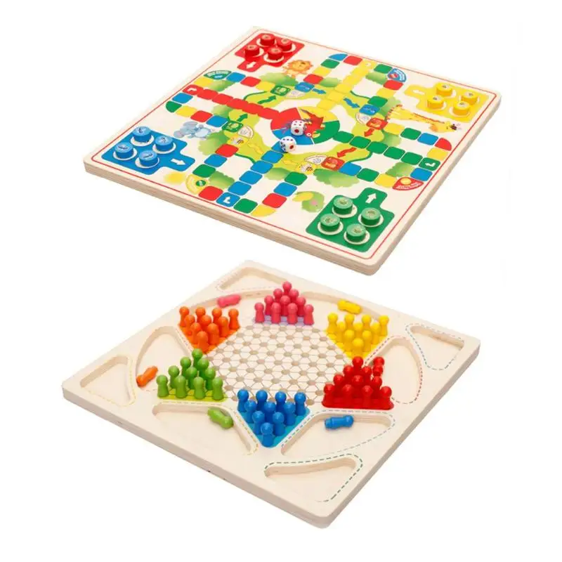 Kids Wooden Chess Game Parent Child Interactive Games Children Puzzle Toys Gift Puzzle Educational Toys For Children