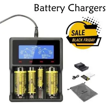

LCD Screen Auto USB Battery Charger for 18650 14500 18350 Li-ion AA AAA Ni-MH