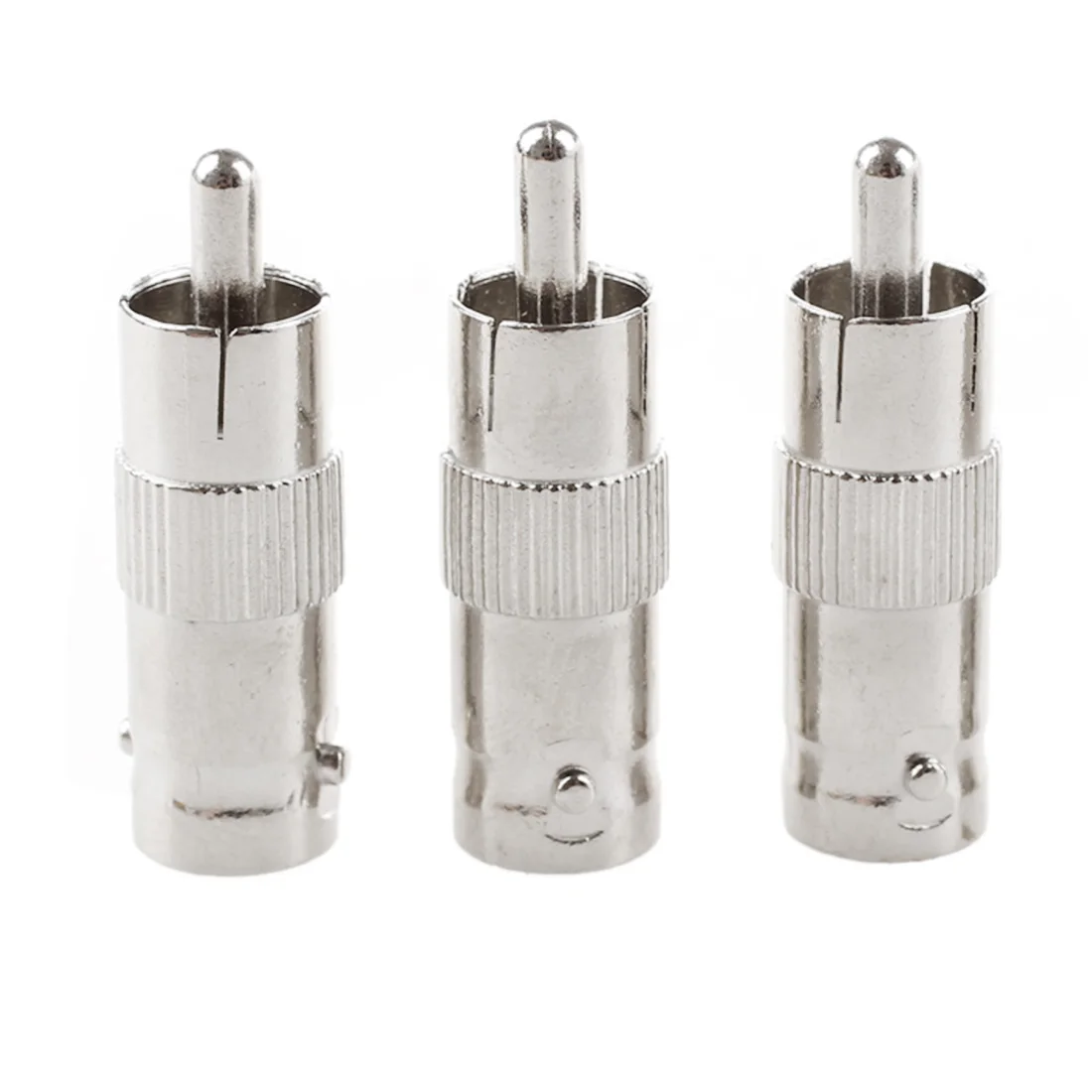 

4 pcs x BNC FEMALE TO RCA PHONO MALE CONNECTORS CCTV CABLE DVR