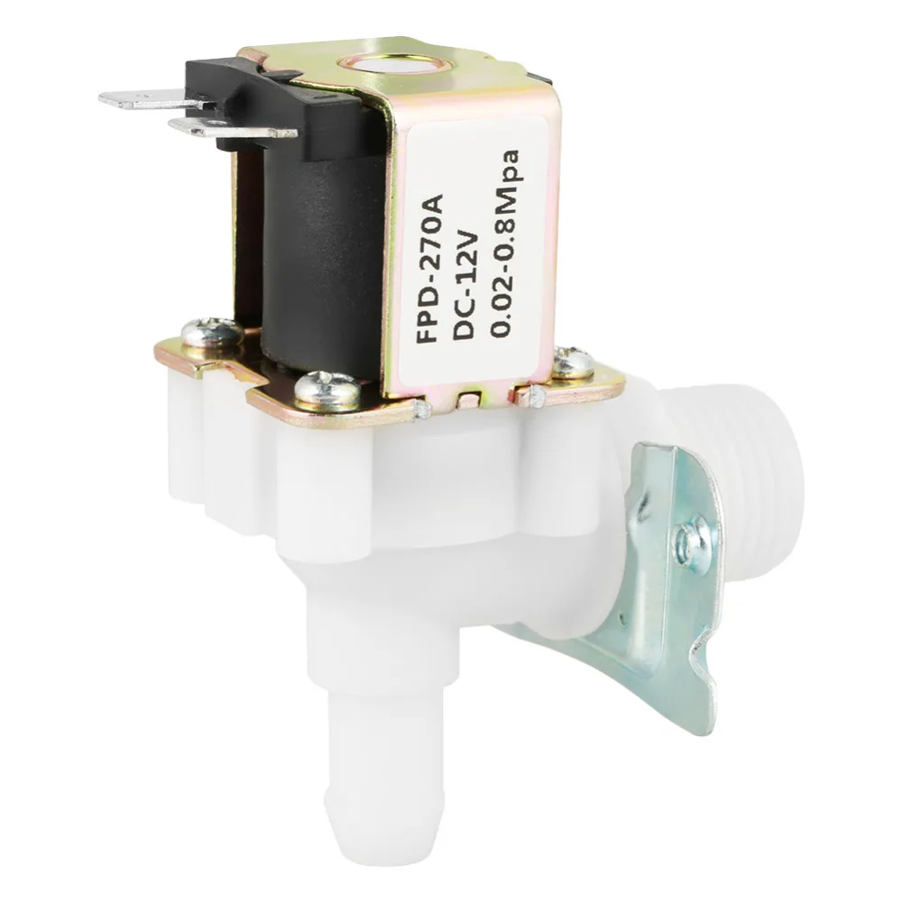 

Dc 12v Dn15 1/2"Normally Closed Inlet Water Solenoid Valve Quick Connector 0.02-0.8 90 Degree Electric Magnetic Solenoid Valve
