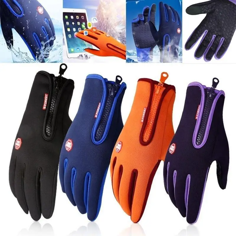 

Sports Windproof Waterproof Touch Screen Thermal Bicycle Gloves Outdoor Hiking Mittens Winter Warm Bicycle Bike Cycling Gloves