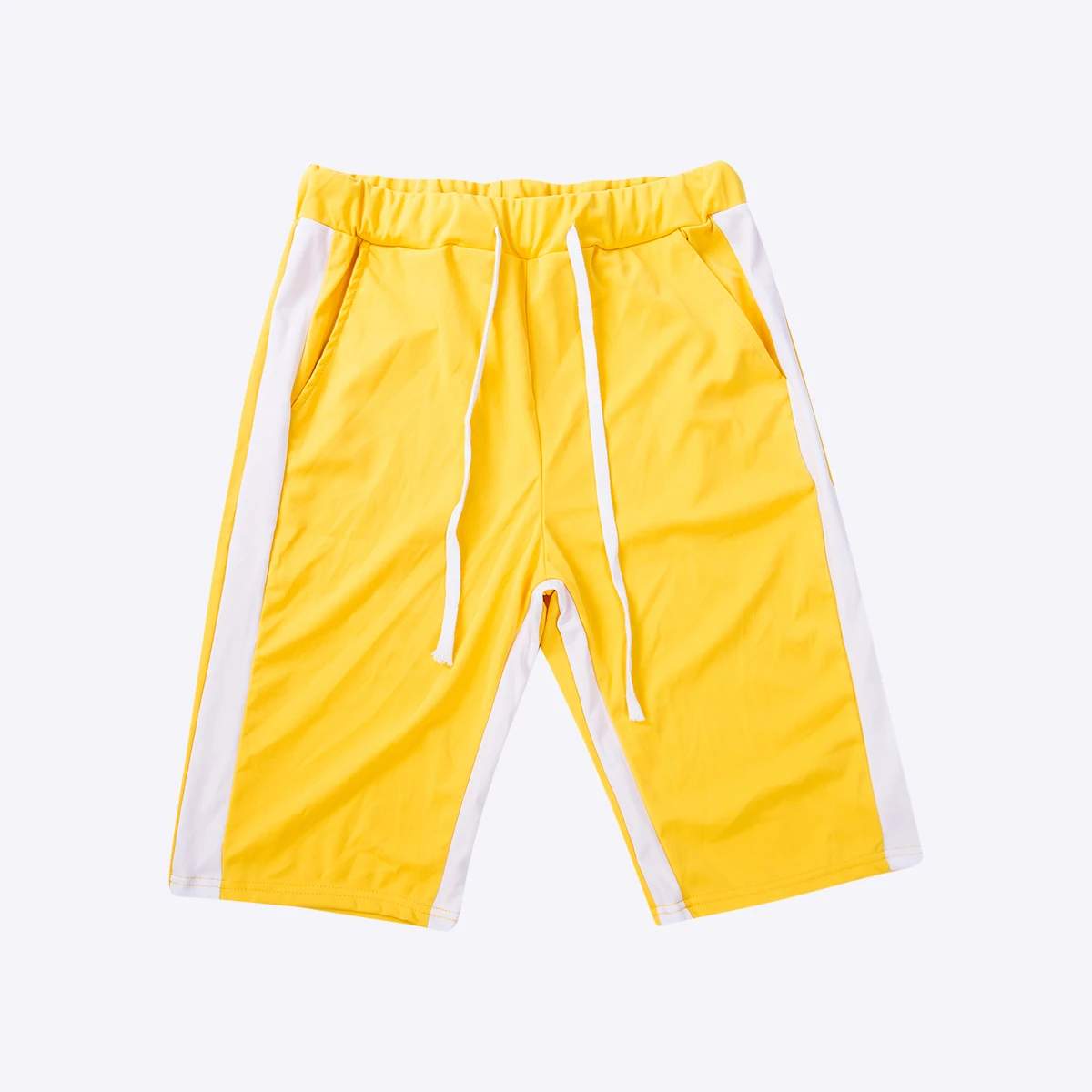 Брендовые летние новые повседневные мужские шорты, облегающие однотонные 5 цветов, свободные шорты с эластичной резинкой на талии, дышащие пляжные шорты