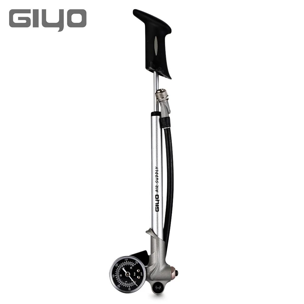 GIYO GS02D 300PSI надувной велосипедный насос складной ударный воздушный для езды на