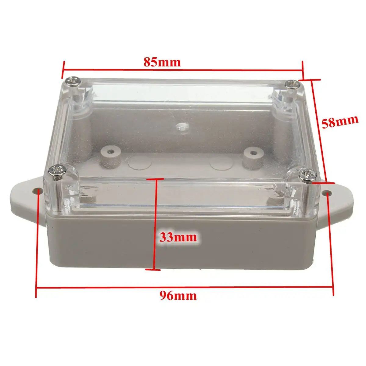 2 шт. 85x58x33 мм пластиковый водонепроницаемый с прозрачной крышкой электронный проект коробка корпус Чехол 3,3" 2,28" x 1,30"