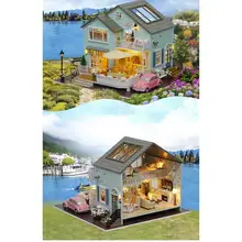 Новая Зеландия Куинс город креативный Diy кабина большая вилла, домик, миниатюрная кукла, дом, модель детских игрушек