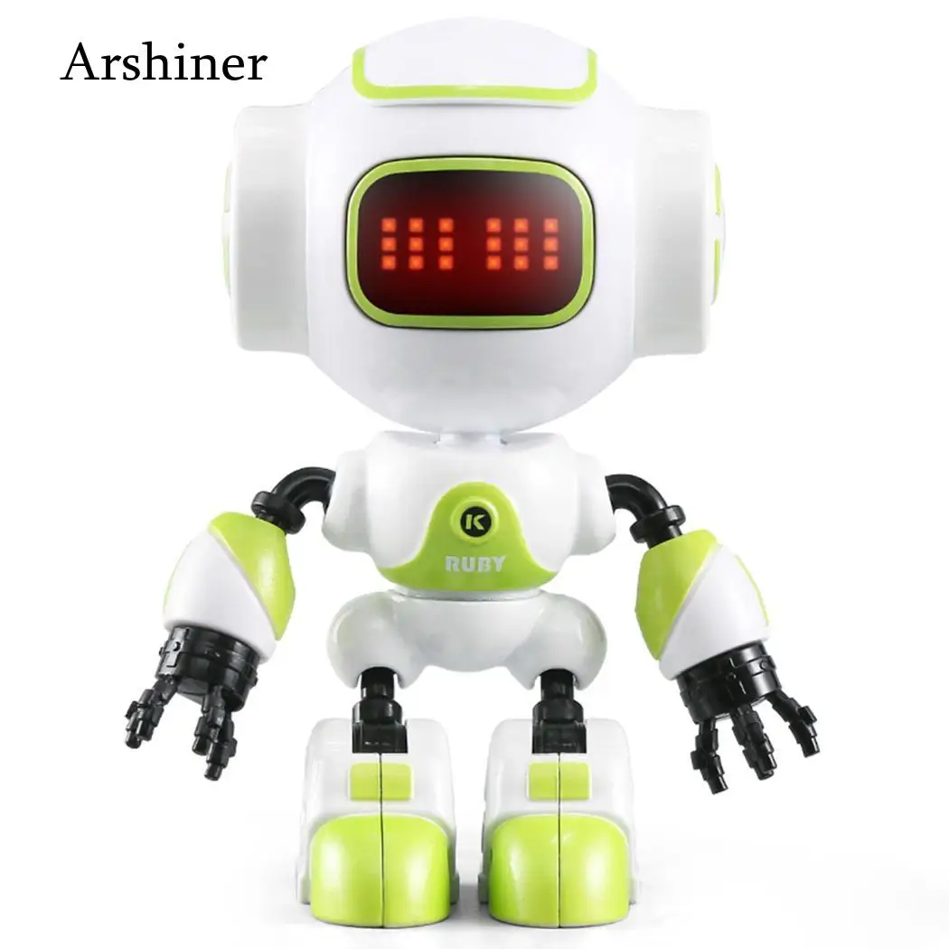 Smart Voice DIY Body Gesture Model Toy  Touch Sensing LED Eyes RC Robot For Child Gift