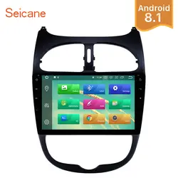 Seicane 9 "Android 8,1/8,0 GPS автомобильный радиоприёмник для 2000-2016 PEUGEOT 206 головное устройство DVD мультимедийный плеер Поддержка FM зеркальное