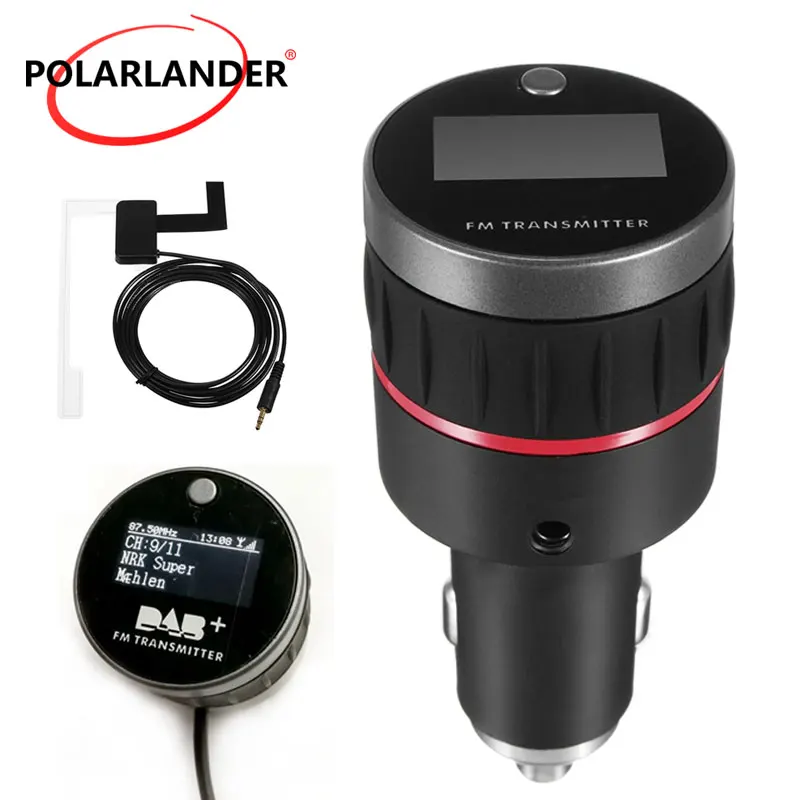 

Tuner Receiver FM Transmitter With Converter Plug-and-Play Knob With 5V 2.4A A USB Part Car DAB Radio Cigarette Lighter