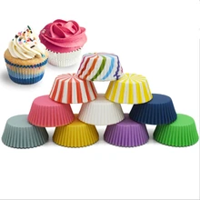 Горячая Прочный формы для выпечки домашний декор мягкие Маффин шоколадный торт чашки свадебное украшение для кексиков Красочные бумага лоток