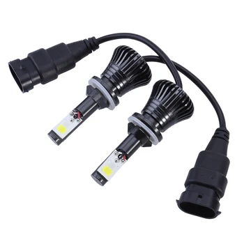 

Pair of Double Colors Led Headlight Bulbs Car LED Headlight Fog Lamp Bulbs Waterproof for Cars Replacement Ice White & Blue