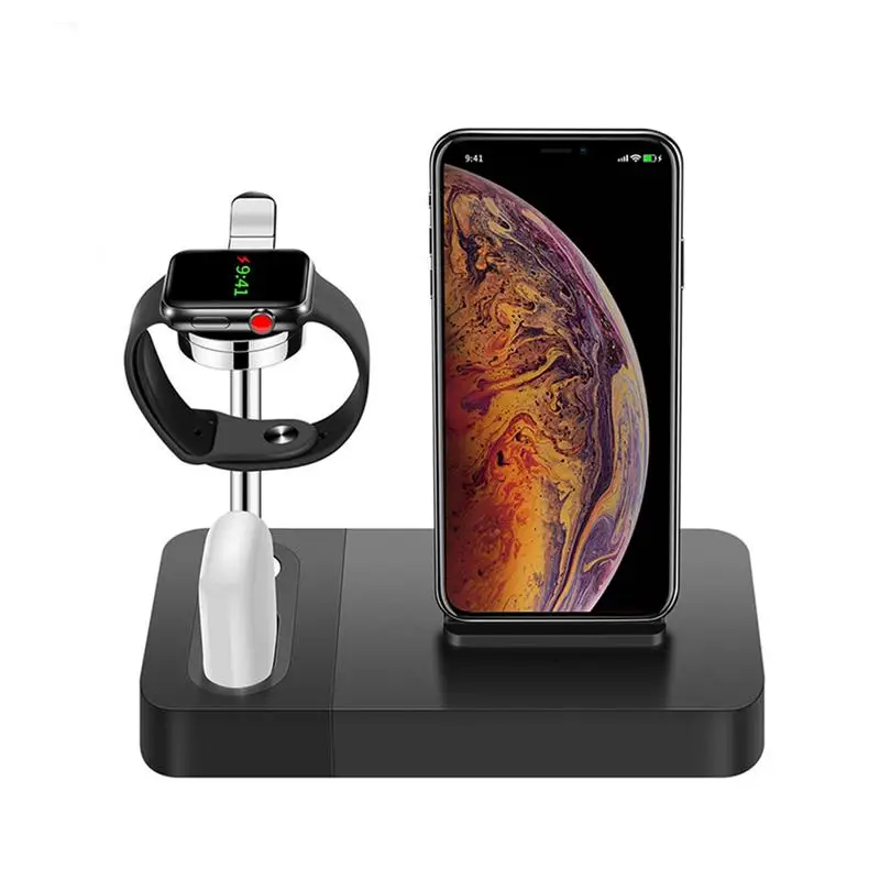 

Creative Multi-function Wireless Charger Wireless Charger 3-in-1 Phone Watch Charger Holder Stand For Iphon Appl Watch Airpo
