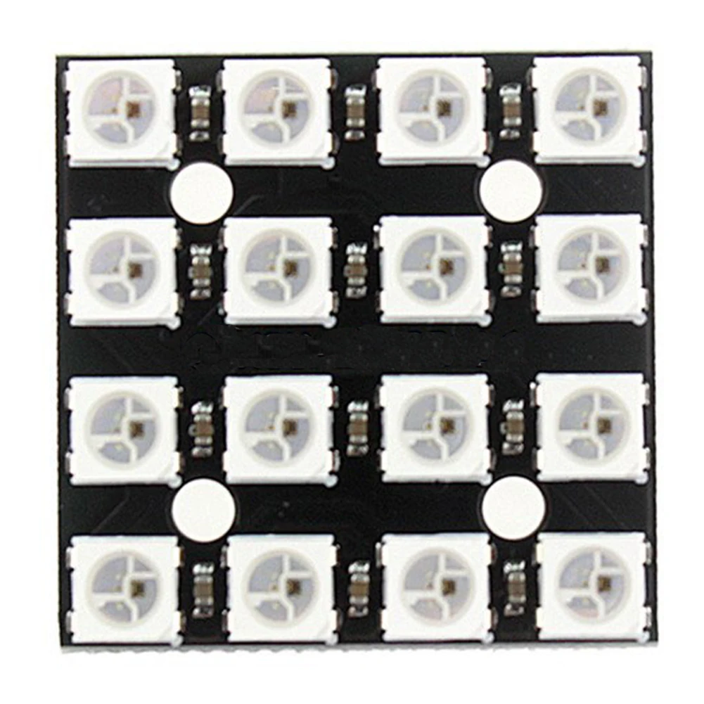 Оптовая цена WS2812B 16 бит 4x4 полный цвет 5050 RGB светодиодный ная панель лампы
