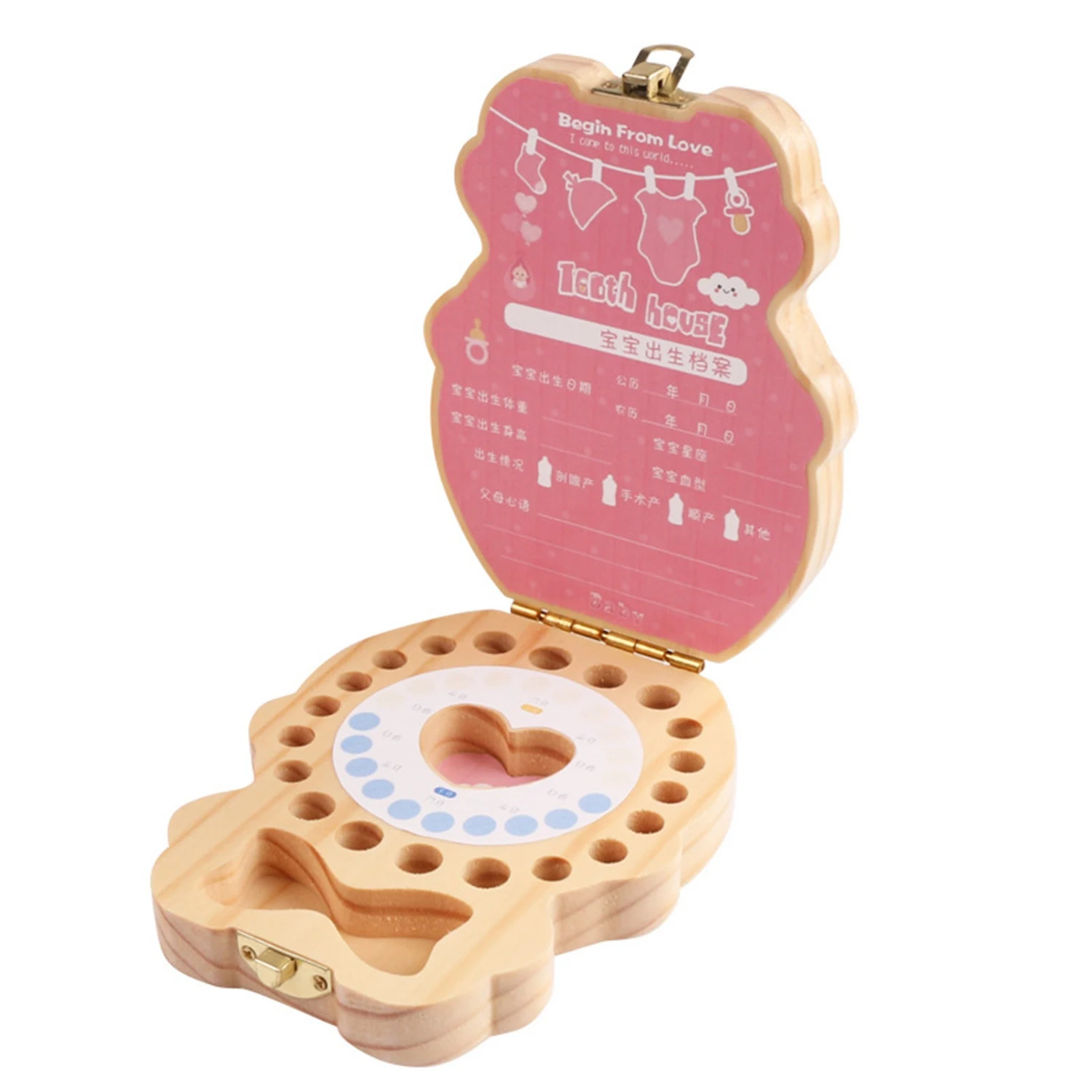 Детская коробка-органайзер для детей с молочными зубами деревянная коробка для хранения зубов для мальчиков и девочек