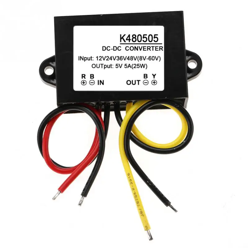 DC конвертер 12V/24V/36V/48V до 5V 5A понижающий преобразователь модуль питания