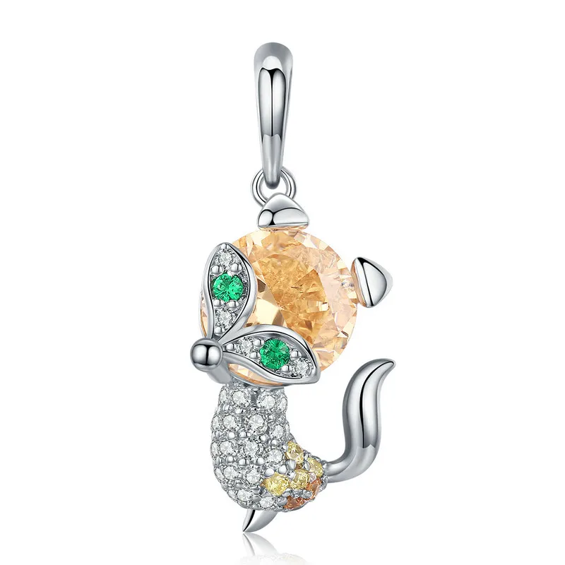 

MOWIMO Authentic 925 Sterling Silver Charm Animal Fox Bead Fit Original Pandora Bracelets Pendant Silver Jewelry Making BKC1057