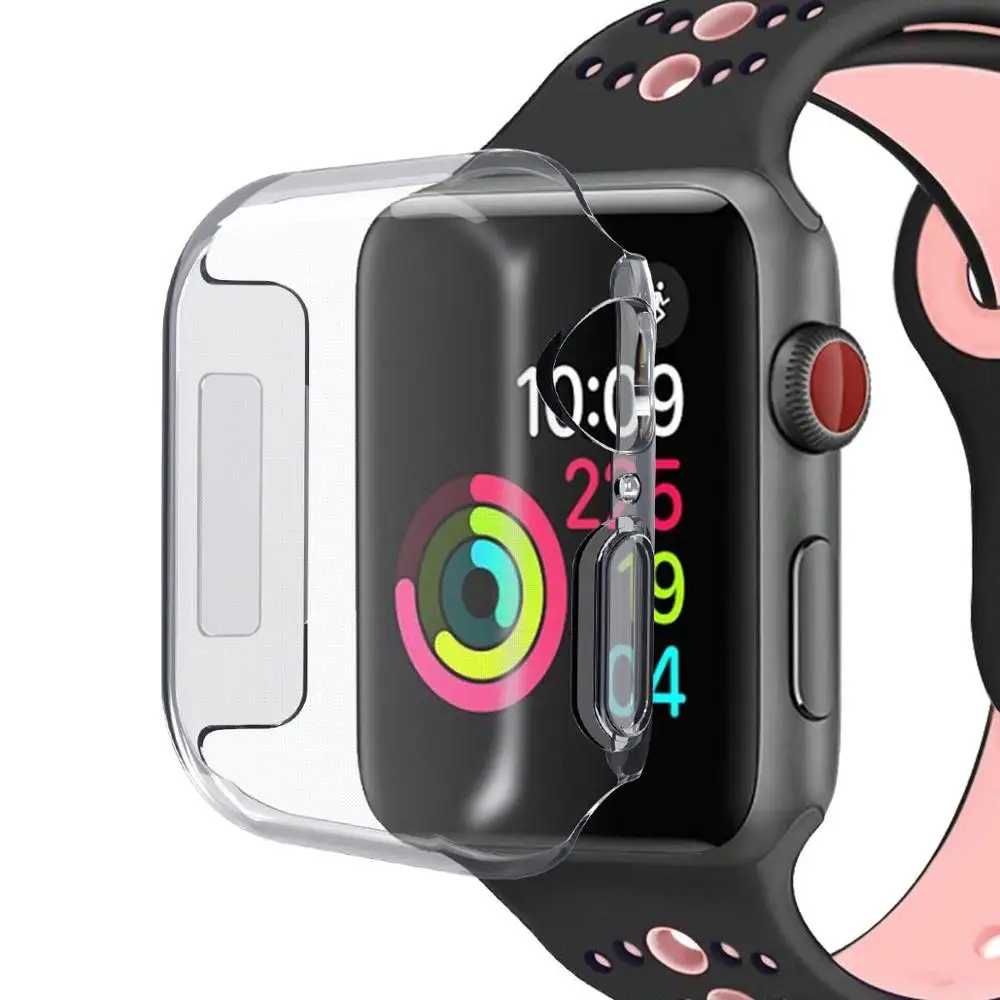Silicone Full Case For Apple Watch 4 Series 3 2 1 38mm 40mm 42mm 44mm Protector Cover Frame | Наручные часы