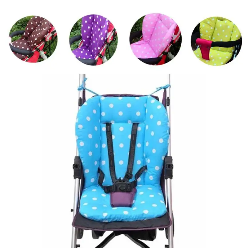

Infant Stroller Seat Pushchair Cushion Breathable Cotton Mat Pushchair Car Auto Seat White Dot Baby Stroller Accessories 5 color