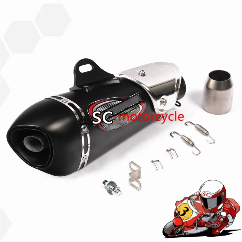 470mm de la bici de la suciedad Universal de Escape de la motocicleta tubo de Escape silenciador con DB asesino pegatina para Ninjia300 Z750 R25 TMAX530 R6