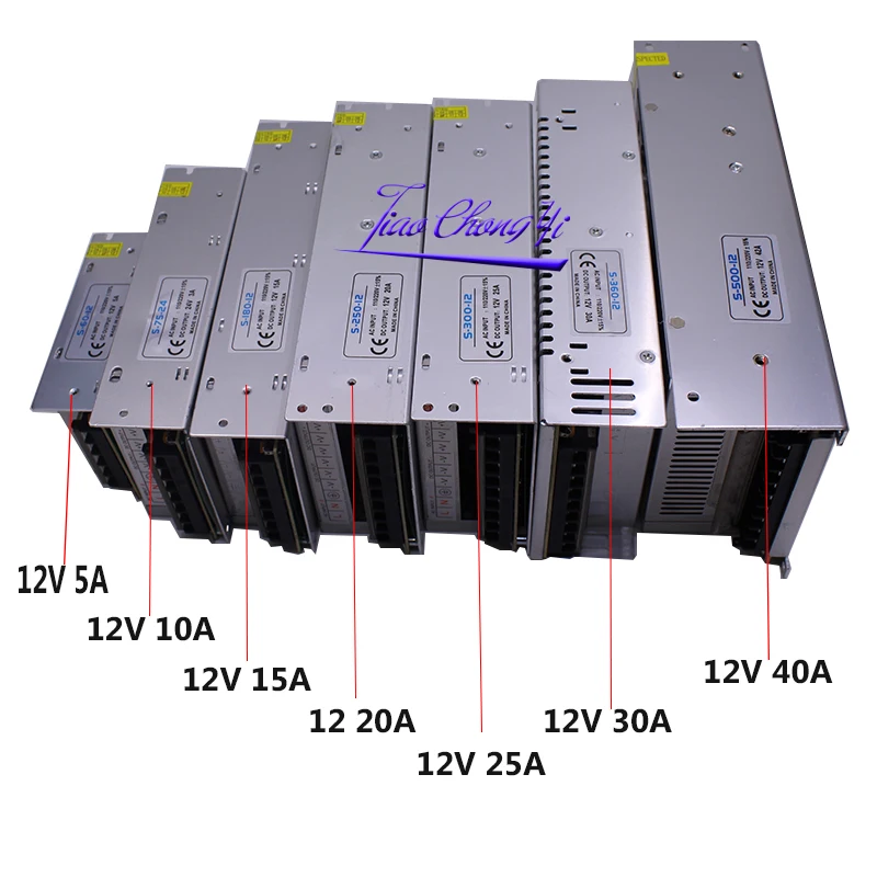 AC110V 220V к dc12в 5A 10A 15A 20A 25A 30A 42A Адаптер Питания Драйвера Светодиодные полосы