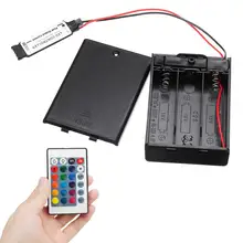 CLAITE DC4.5V мини RF управление Лер батарейный блок с 24 клавишами дистанционного управления для RGB Светодиодные полосы