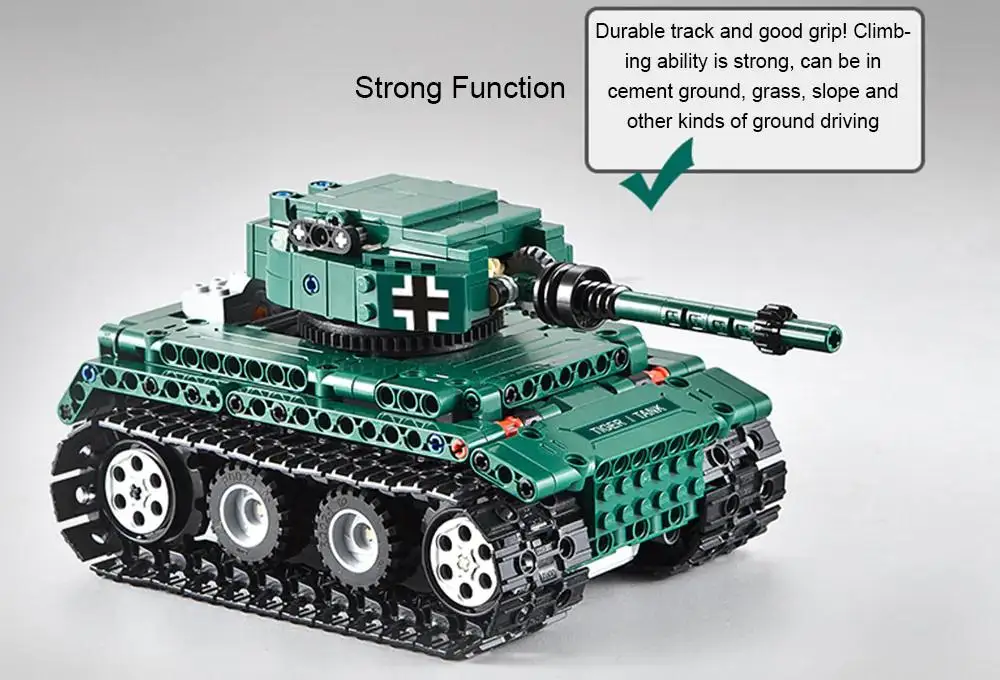 RCtown RC Tank Battle Tank Model Kids Radio Remote Control Crawler Tanks Toy Assemble Puzzle Blocks