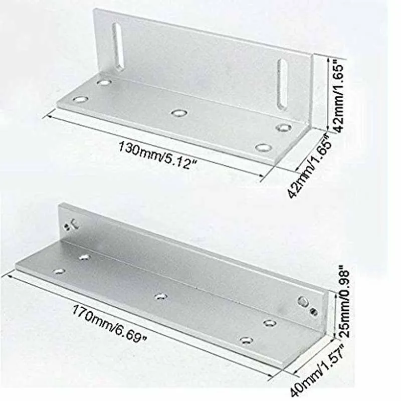 

1pc Silver Z & L ZL Mounting Bracket Clamp For 180KG Electric Magnetic Lock Door high quality accessory