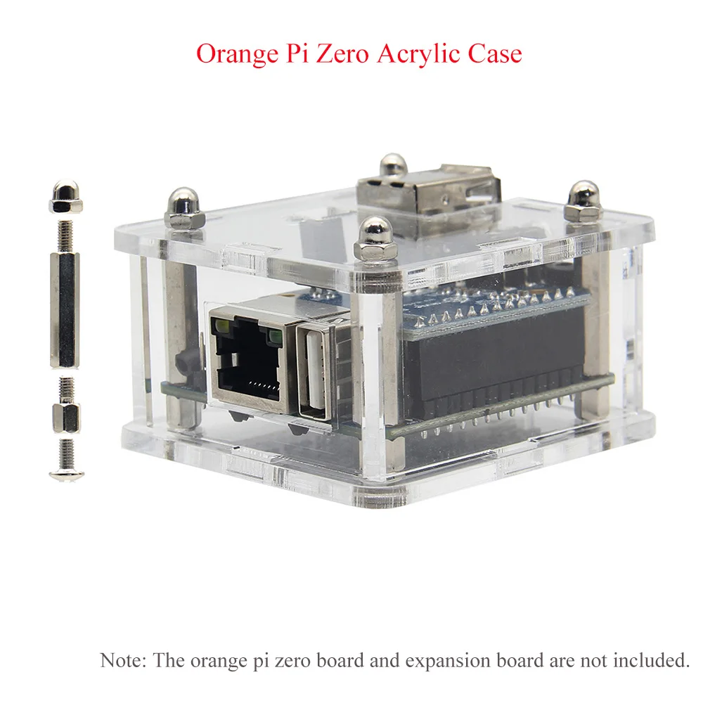 

Orange Pi Zero Acrylic Case Transparent Protective Enclosure/ Shell for Orange Pi Zero and Orange Pi Zero Expansion Board