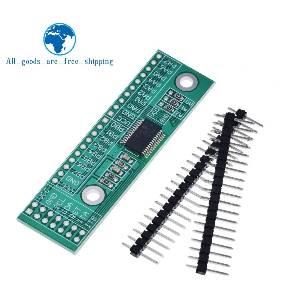 Модуль расширения MCP23017 I2C 16 бит модуль I/O штыревая панель плата IIC в GIPO конвертер