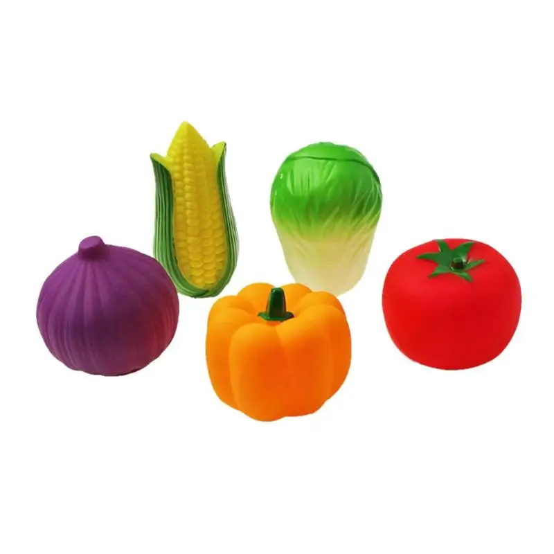 5 шт./компл. Детские фрукты растительная форма игрушки для ванной из мягкой резины для плавания игрушка для купания детские развивающие
