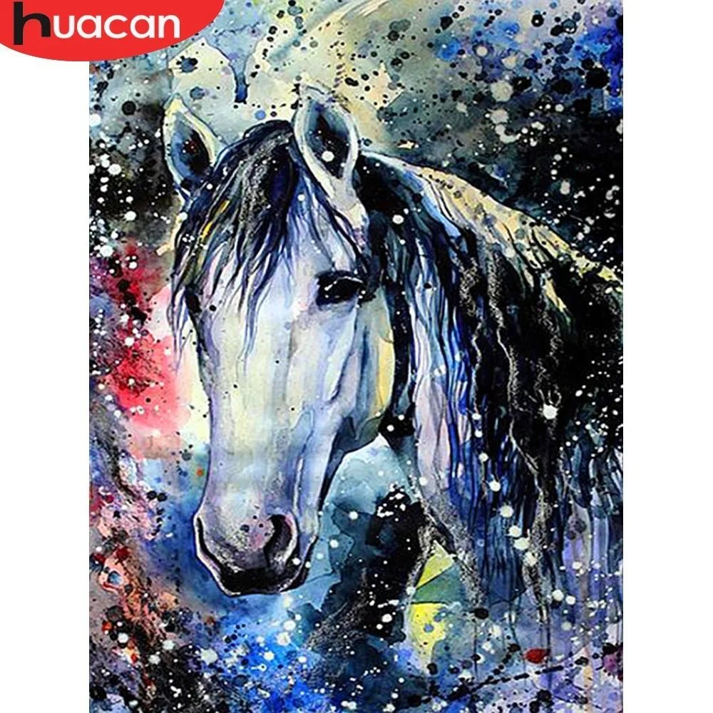 

HUACAN Diamond Painting Horse Cross Stitch Full Square 5D DIY Diamond Embroidery Animal Mosaic Rhinestone Home Decor Gift