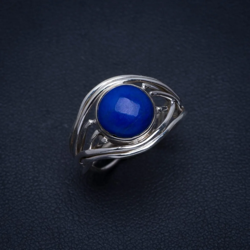 

Natural Lapis Lazuli Handmade Unique 925 Sterling Silver Ring 5.75 A4151
