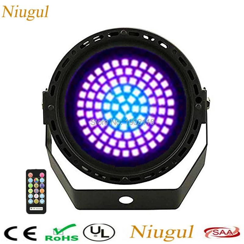

With Remote Control 7 Colors 91 LED Strobe Light DJ Disco Sound Activated LED Projector Flash Light RGB Stage Lights Effect Lamp