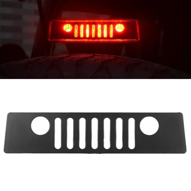 Black 3rd Brake Rear Light Grille Cover Trim For Jee-p Wrangler JK 2007-2018 | Автомобили и мотоциклы
