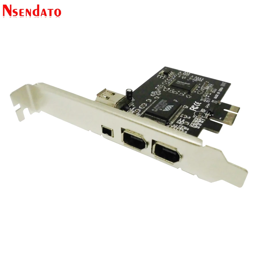 

PCIE PCI-E to 6-Pin / 4-Pin 2 Port IEEE 1394 Controller Card for Digital Camera DV Camcorders Hard Disks Removable Drives