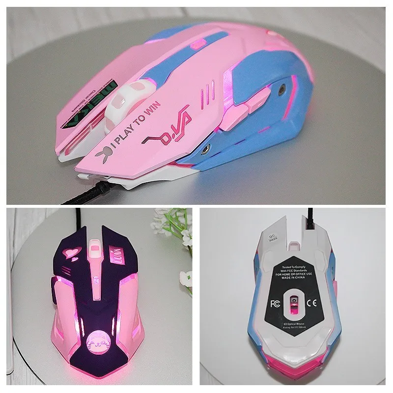 Проводная компьютерная мышь D.VA Reaper с 6 кнопками светодиодный подсветкой для