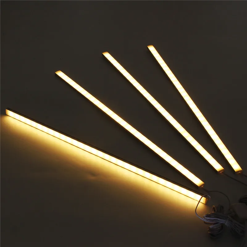

Smuxi 4Pcs LED Bar Light 50CM 1000LM 10W 5730SMD 30LED Under Cabinet Light Kit LED Strip for Under Kitchen Cupboard Cabinet Lamp