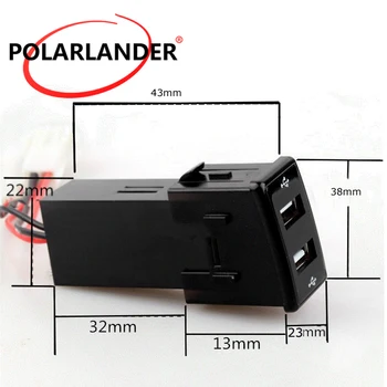 

for Isuzu 12V 2.1A ABS Dual USB Car Charger Socket Dashboard Phone Charger Interface Socket Car Charger